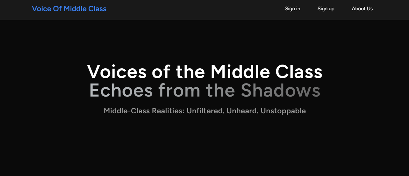 Voice of Middle Class